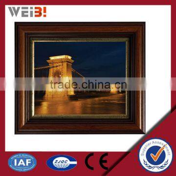 Wooden Decoration Glass Wall Mount Picture Frames