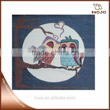 high quality bird design cotton fabric and linen fabric cushion cover pillows on the sofa material hand tool