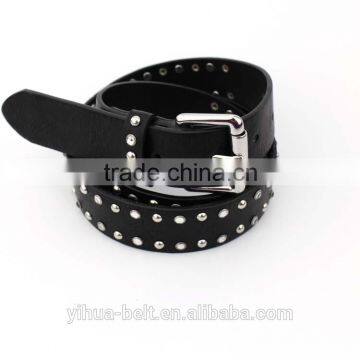 Factory hot sales metal belt with rivets for woman