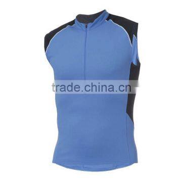 Mens Sleevless Half Zip Cycle Jersey