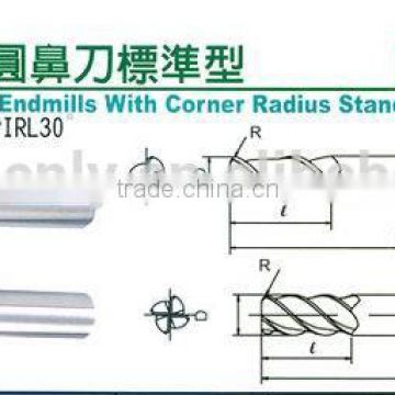 Corner Radius Milling Cutters