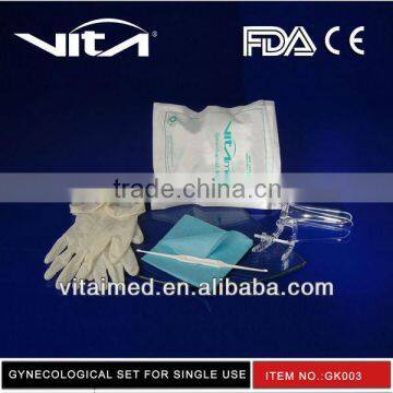 New Combination Of Gynecological Set For Single Use GK003 With CE/FDA/ISO13485 Certificate