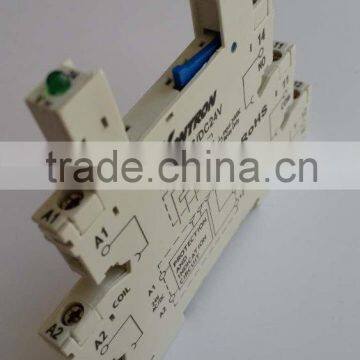 PLC 6.2mm thickness din-rail relay socket