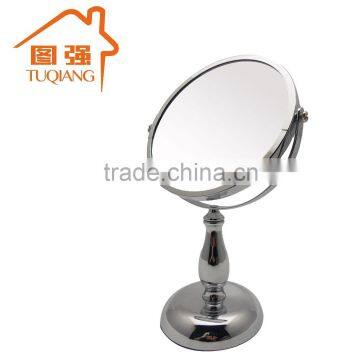 6 Inch desktop chrome plated small stand mirror