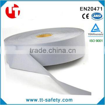 china custom printed fluorescent safety warning reflective tape for clothes caps bags