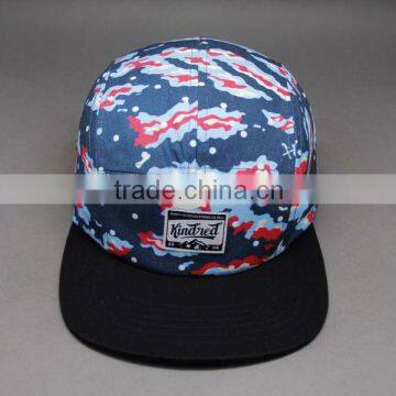 2015 FASHION FLORAL SUBLIMATION PRINTING 5 PANEL CAP FACTORY CHINA