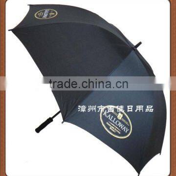 29inch black fiberglass promotional logo design golf umbrella