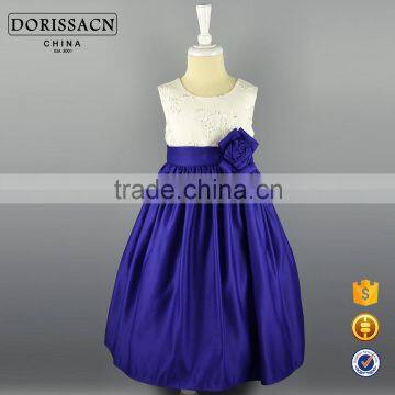 2016 new model girl dress have blue/pink/red color boutique girls dresses for 2-16yrs old party girls one piece dress                        
                                                Quality Choice