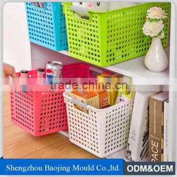 pp wholesale livingroom storage handle plastic food basket