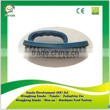 plastic bent handle steel wire brush