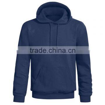 Navy blue stylish plain dyed hoodies for men