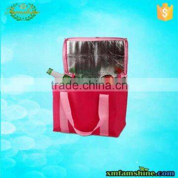 reuseable nonwoven cooler bag for bottle