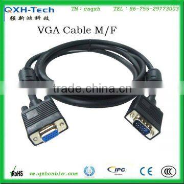 Black HDB15 VGA to VGA Cable for PC DVD MONITOR