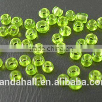 12/0 Glass Seed Beads, 2mm Transparent Peridot Glass Beads(SDB4)