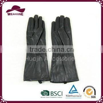 Alibaba good quality leather gloves, ladies black leather gloves