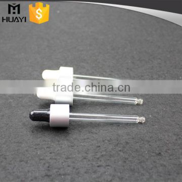 wholesale clear glass dropper with silicone cap