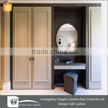 2015 modular WOODEN wardrobe dressing table designs with swing door bedroom furniture set for wholesale