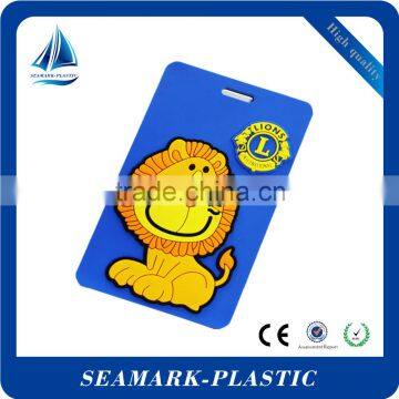 2016 bulk cheap custom shape soft pvc luggage tag for travel