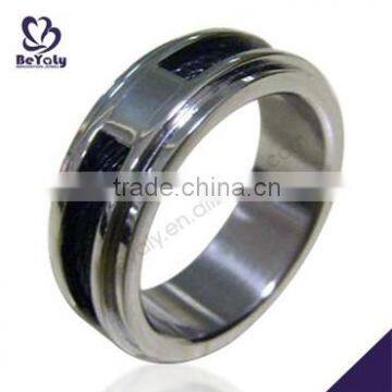 2015 cheap price jewelry 316l stainless steel two finger ring men