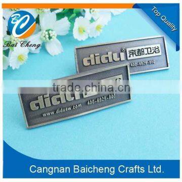 best rectangle badge/iron tag/emblem supplier for different shapes and sizes for sale