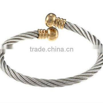 La Preciosa Stainless Steel Rope Design Open Cuff Bracelet veneers