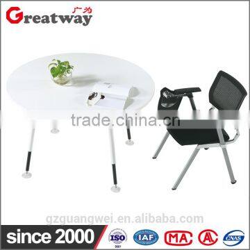 simple round negotiation table metal frame