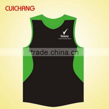 sublimated polyester running singlet