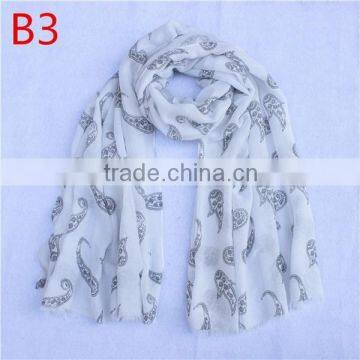 2015 new fashion women ployester shawl wrap scarf Sea cucumber pattern scarives