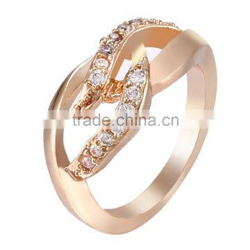 Elegant Retro Style Women White Gold Plated Wedding Ring Inlay Zircon