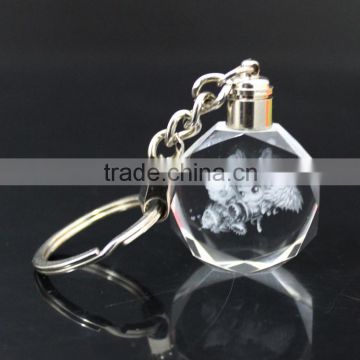 Smart crystal glass key chain on sale