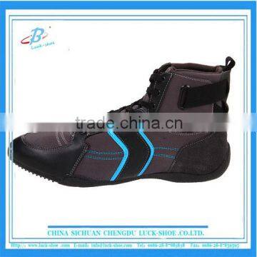 high cut men's leather boxing shoe, new arrived hot sale boxing wresting shoe, OEM factory price boxing shoe