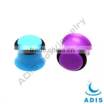 Colorful Single Flared UV Ear Expander With Rubber