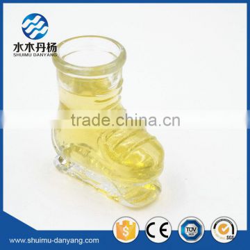 Decorative 50ml shoes shaped clear glass drinking bootles for wine