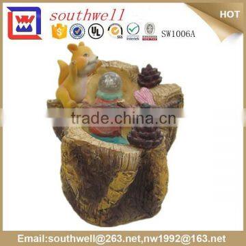 high quality resin small happy squirrel garden water fountain                        
                                                Quality Choice