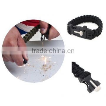 Survival Bracelet Paracord Whistle Outdoor Gear Flint Fire Starter