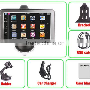 5" Screen GPS/5 inch GPS Navigation+Bluetooth+2G SD card/Bluetooth 5 inch GPS