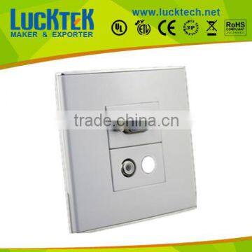 Faceplate wallplate,wall socket with VGA and Audio data ,hotel faceplate