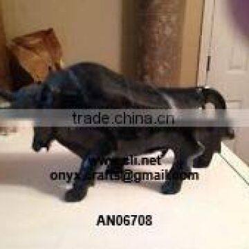 Black Marble Bull Figurine affordable price