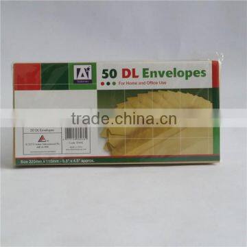 50 DL gummed manila envelops for home use