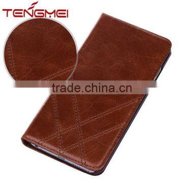 4.7 Inch Genuine Leather Oil Wax Pattern for Iphone Case With One Card Slot Case Phone photo-5