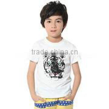 Boys short sleeve white color printed t-shirt