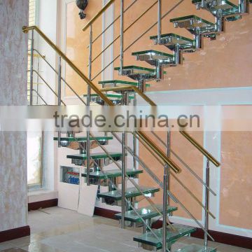 Indoor crystal glass stairs