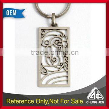 Hot sale fashion cut out design zamac keychain