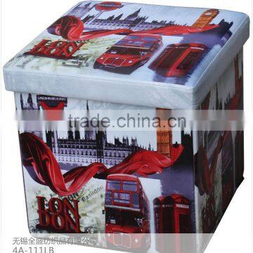 London Bus Printing foldable ottoman