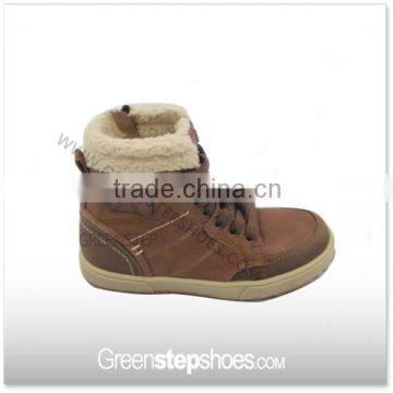 high cut hook and loop children winter boots