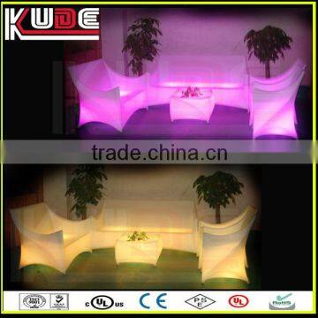 modern LED outdoor furniture plastic led sofa