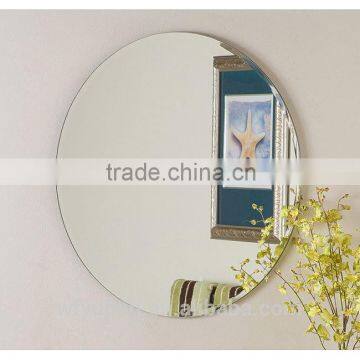 5mm Beveled custom round decorative wall mirror