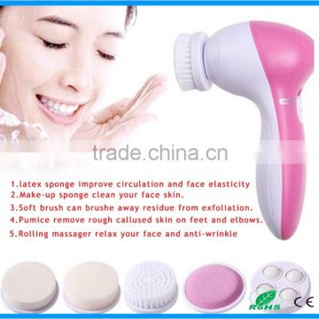 high frequency vibration face cleaning brush massager