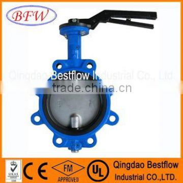 lug type double axis butterfly valve with soft seat