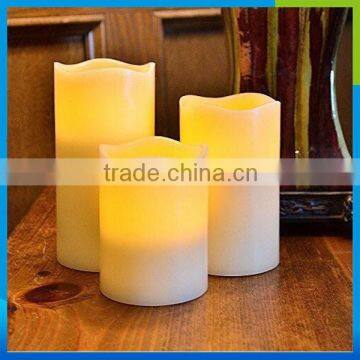 Hot Sale Set of 3 Battery Operated Ivory LED Flameless Candle Remote Control Led Candle Light